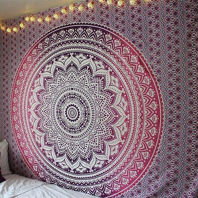 World Traveler Mandala and Constellation Design Tapestry
